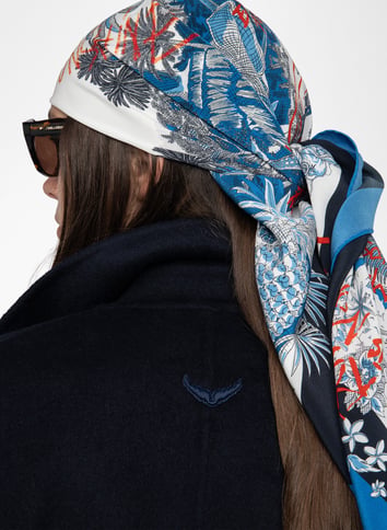 Manteau droit col tailleur en laine mélangée ZADIG&VOLTAIRE Bleu